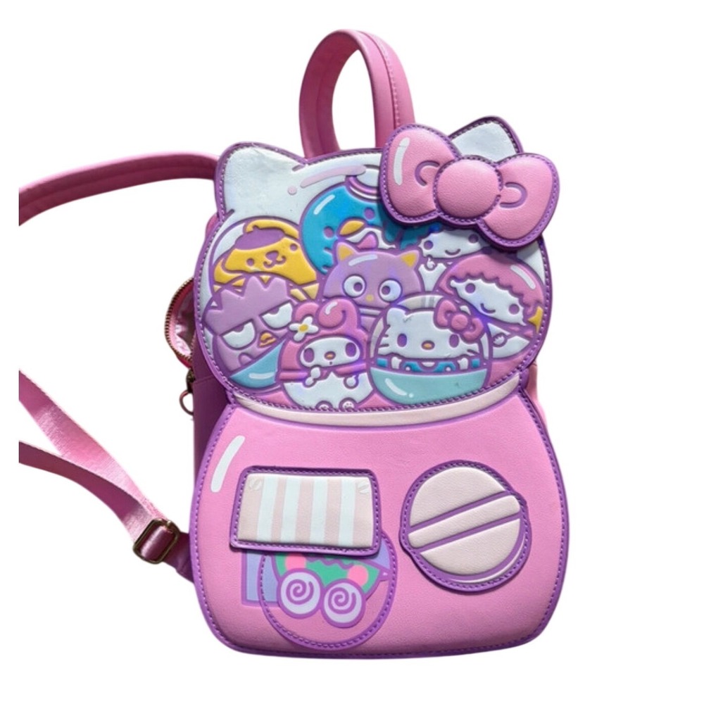 Loungefly Sanrio Hello Kitty Friends Gumball Machine Pink Mini Backpack Bag